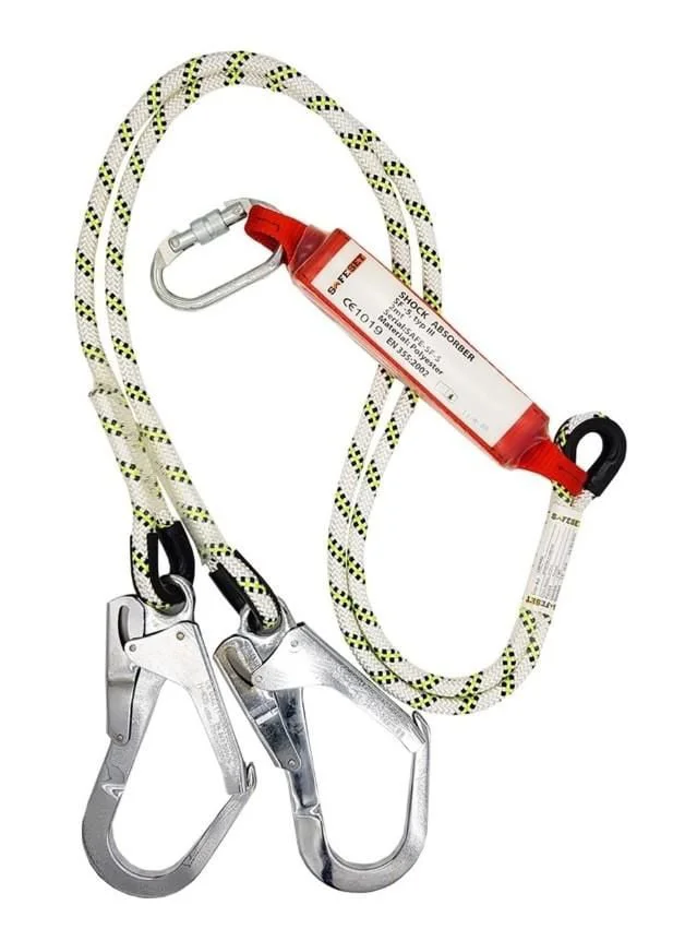 Çift Bacaklı  Emicili Lanyard Büyük Kancalı