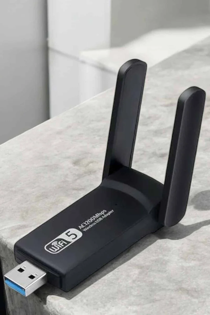 Çift Bantlı USB Wifi Adaptör - 1200Mbps Dual Band WiFi Çözümü