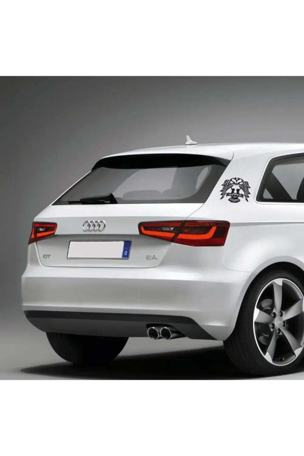 Çift Başlı Selçuklu Kartalı Siyah Oto Sticker -araç Aksesuar - 20