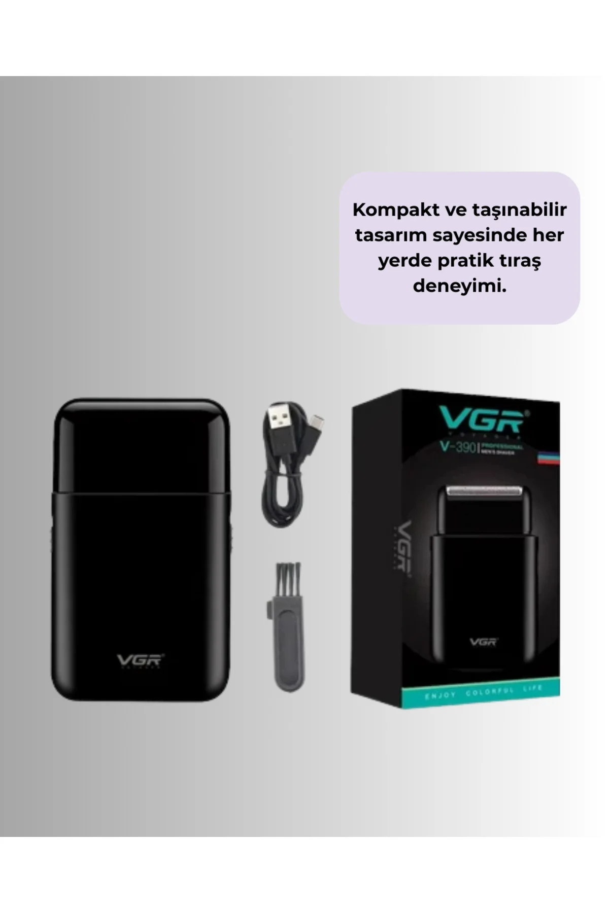 Çift Başlıklı Elektrikli Tıraş Makinesi | Suya Dayanıklı, Hafif ve Ergonomik