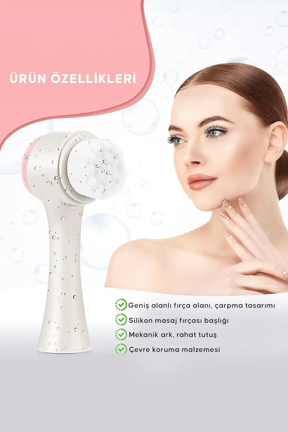 Çift Başlıklı Yüz Temizleme Fırçası Siyah Nokta Gözenek Temizleyi