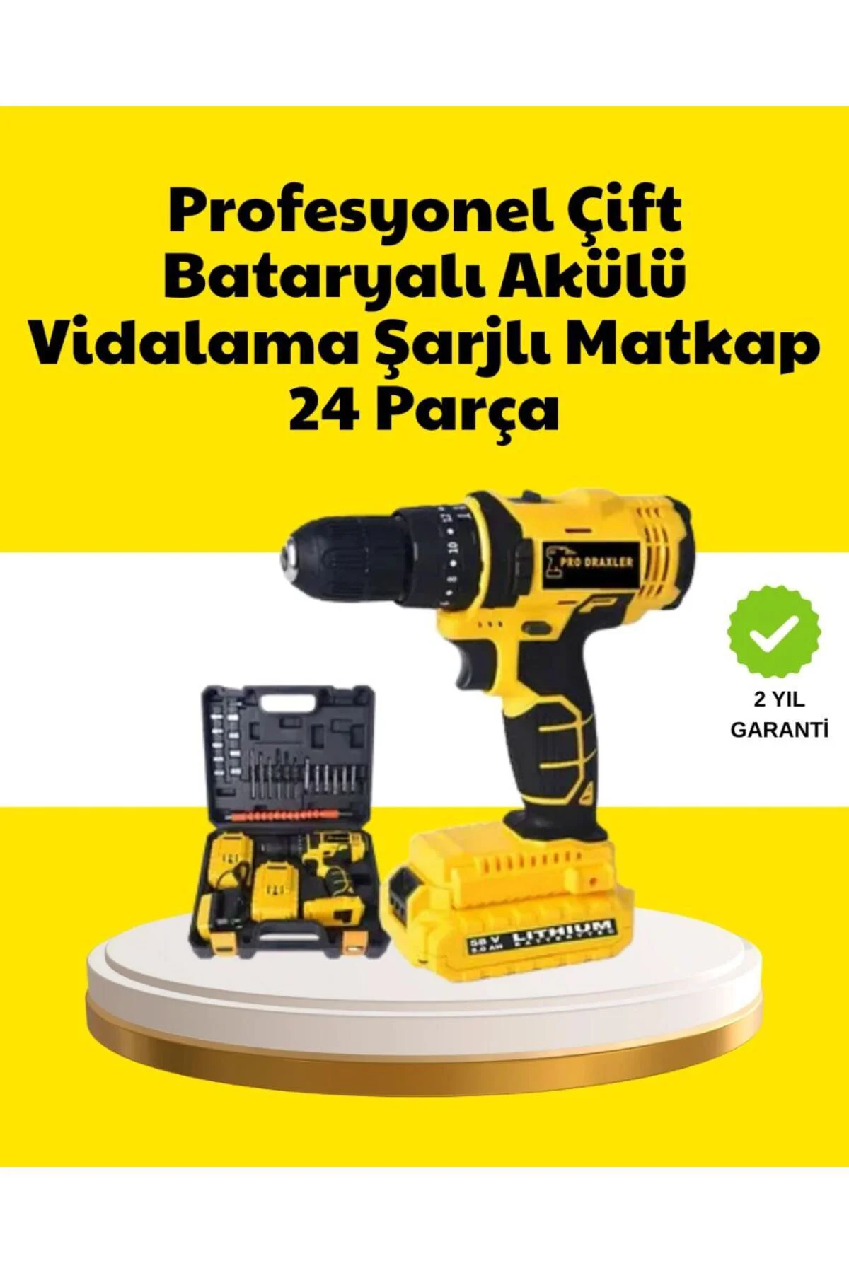 Çift Bataryalı 12v Akülü Matkap | 10 Mm Metal, 20 Mm Ahşap Delme 
