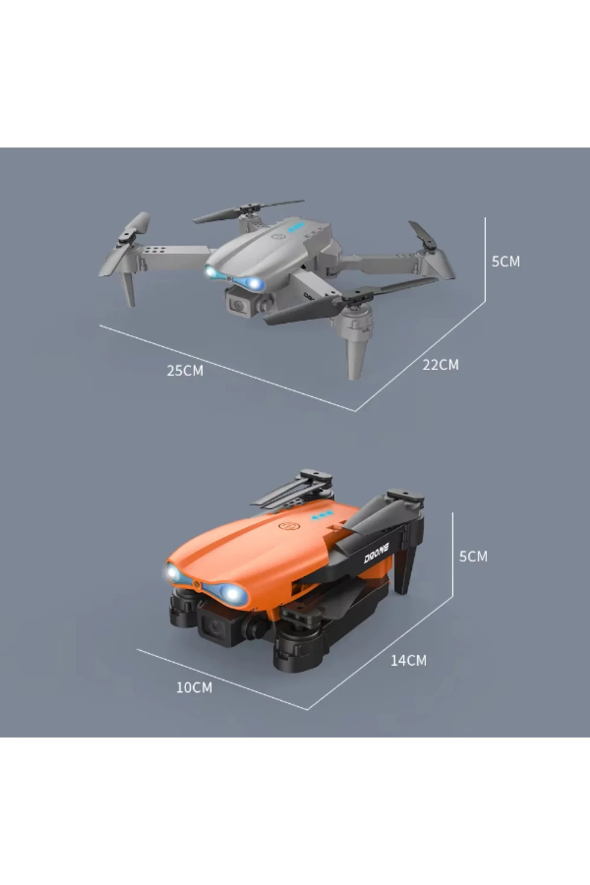 Çift Bataryalı 360 Derece Takla Atabilen Wi-Fi Kameralı Mini Drone, Çok Renkli Seçenek