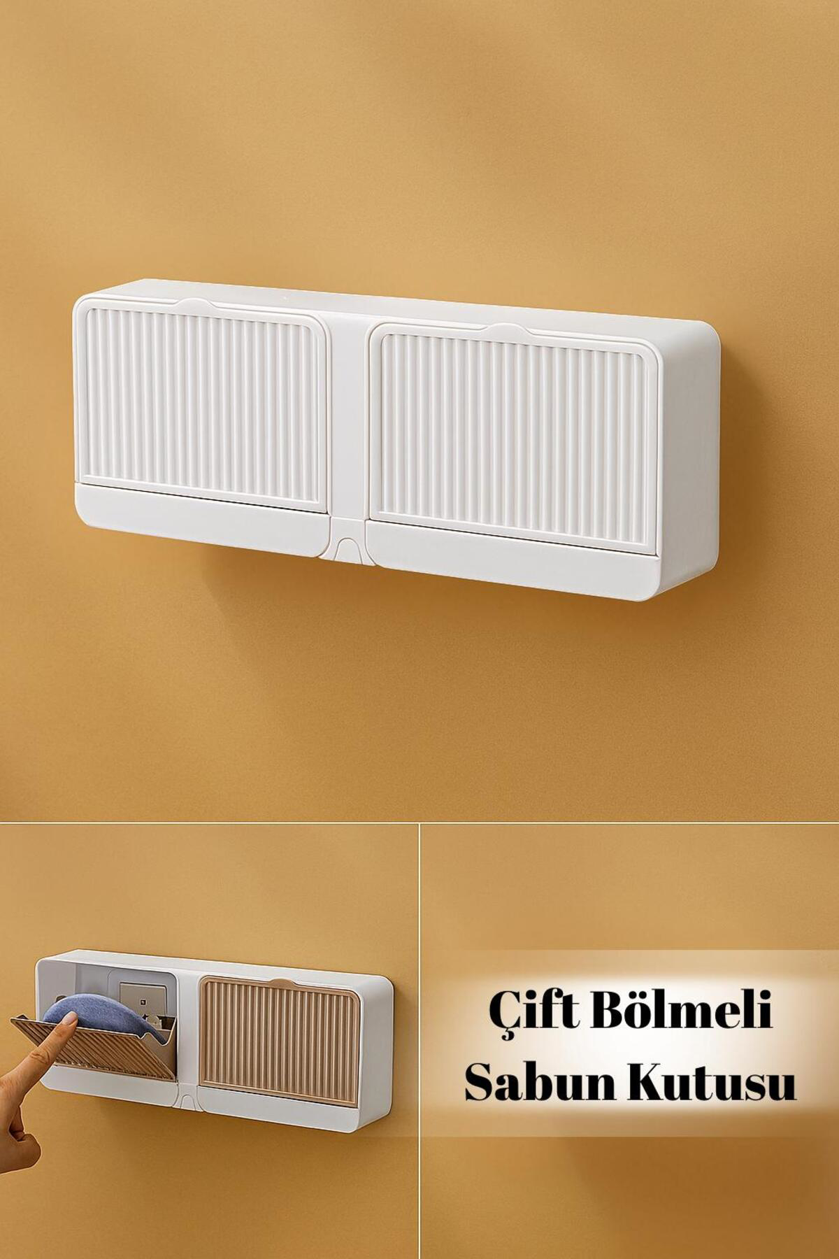Çift Bölmeli Duvara Monte Sabun Kutusu
