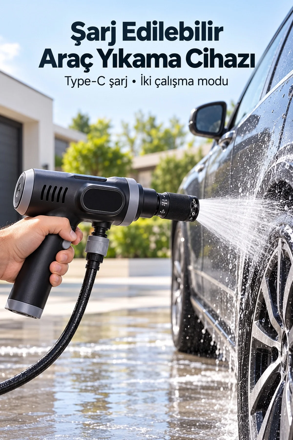Çift Çalışma Modlu Araç Yıkama Makinesi Şarj Edilebilir Çift Çalışma Modlu Araç Yıkama Makinesi Şarj Edilebilir