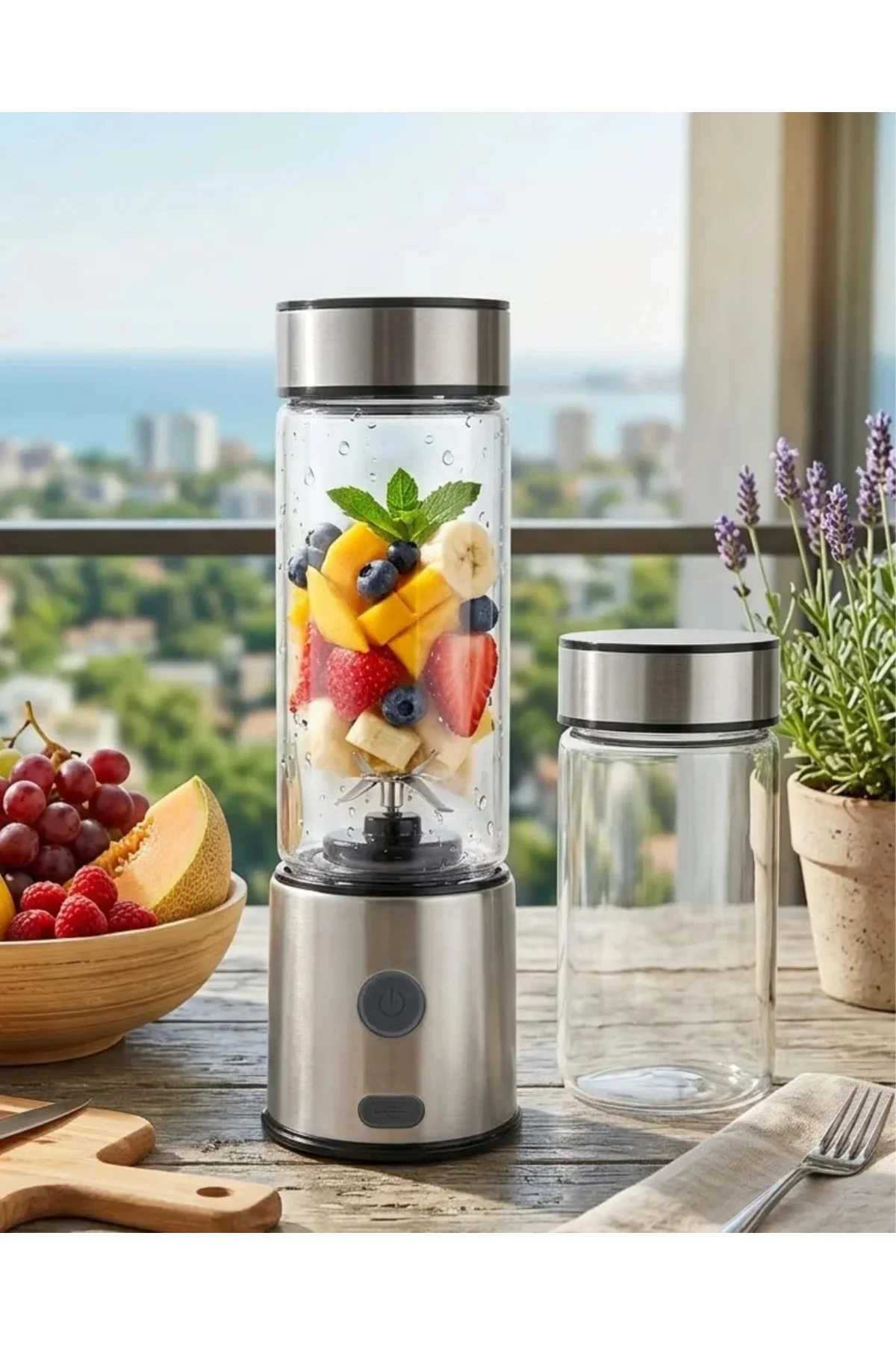 Çift Cam Hazneli Blender 16500 RPM Buz Kırıcı Taşınabilir Blender Çift Cam Hazneli Blender 16500 RPM Buz Kırıcı Taşınabilir Blender