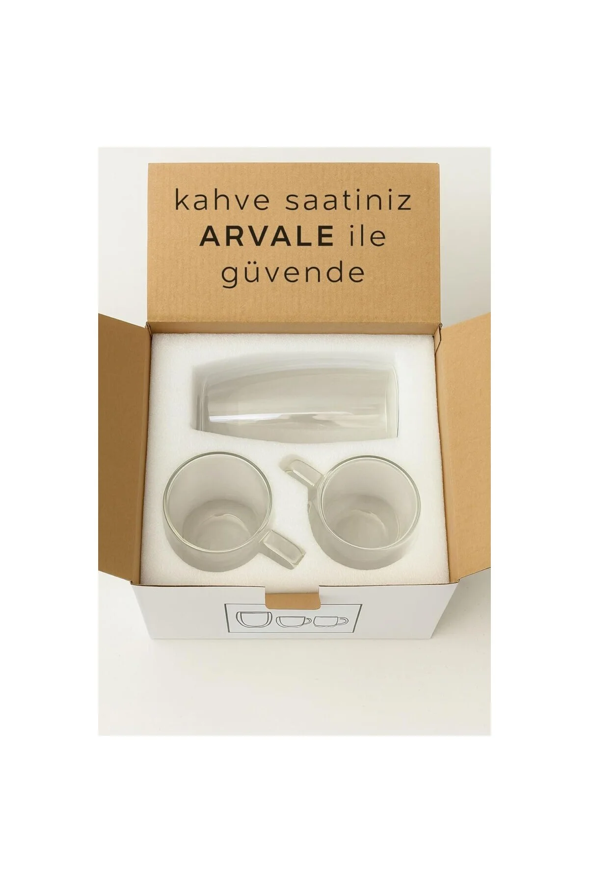Çift Cidarlı Cam Kupa Ev Ofis Fincanı Isı Yalıtımlı Kulplu Cam Ba
