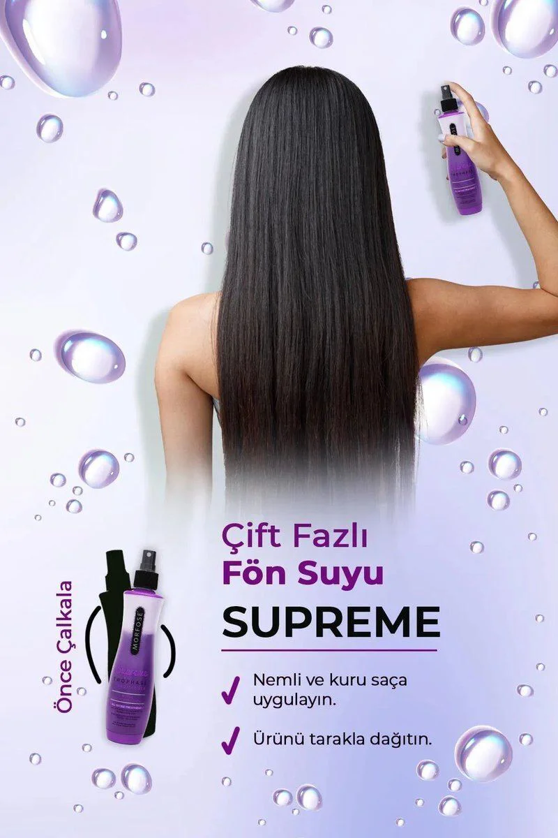 Çift Fazlı Supreme Kondisyoner Fön Suyu 240 ML – Isı Korumalı Saç Bakım Spreyi Fiyatı, Yorumları ve Özellikleri