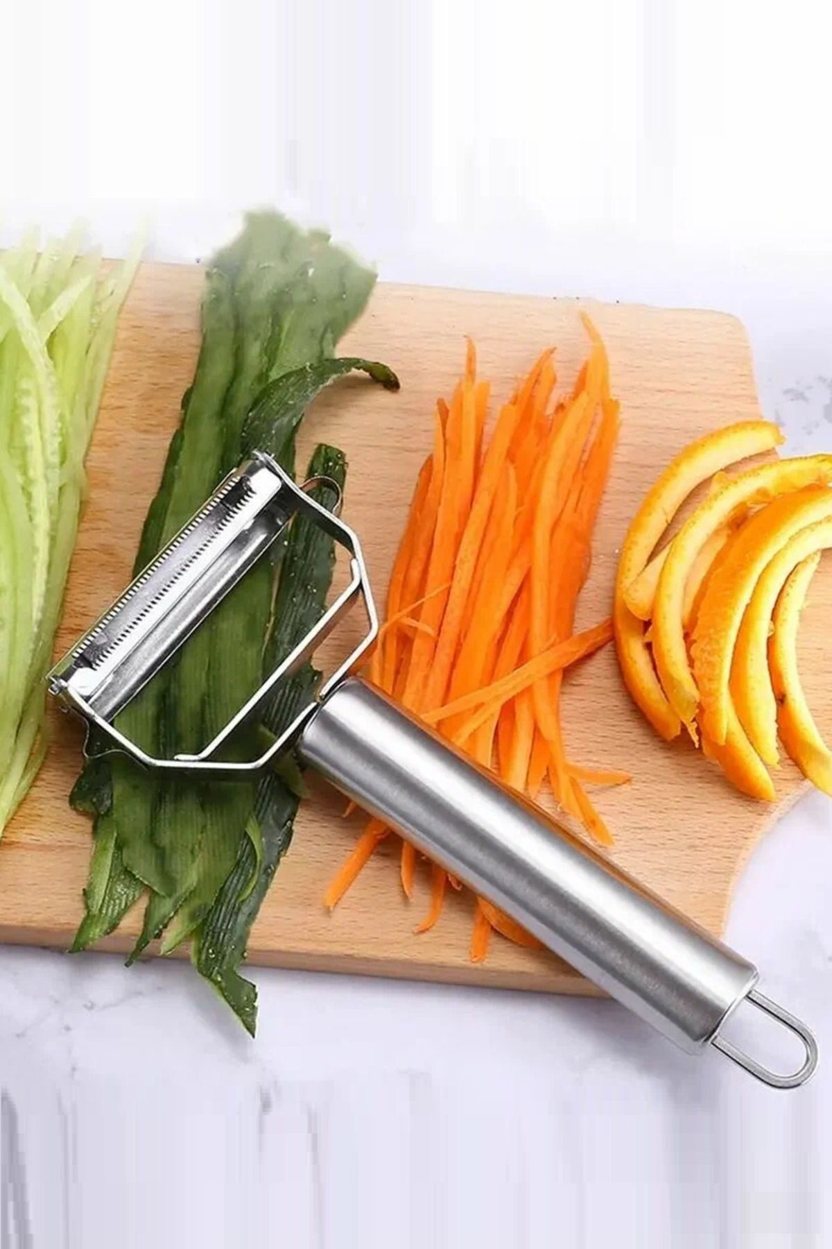 Çift Foksiyonlu Jülyen Meyve Sebze Soyacak Salatalık Havuç Elma K