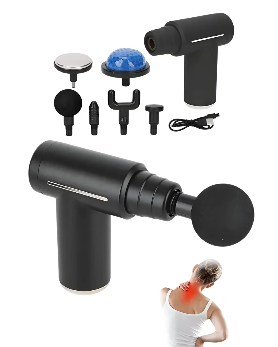 Çift Fonksiyonlu Masaj Tabancası Sıcak Soğuk Terapili Kas Masaj Aleti