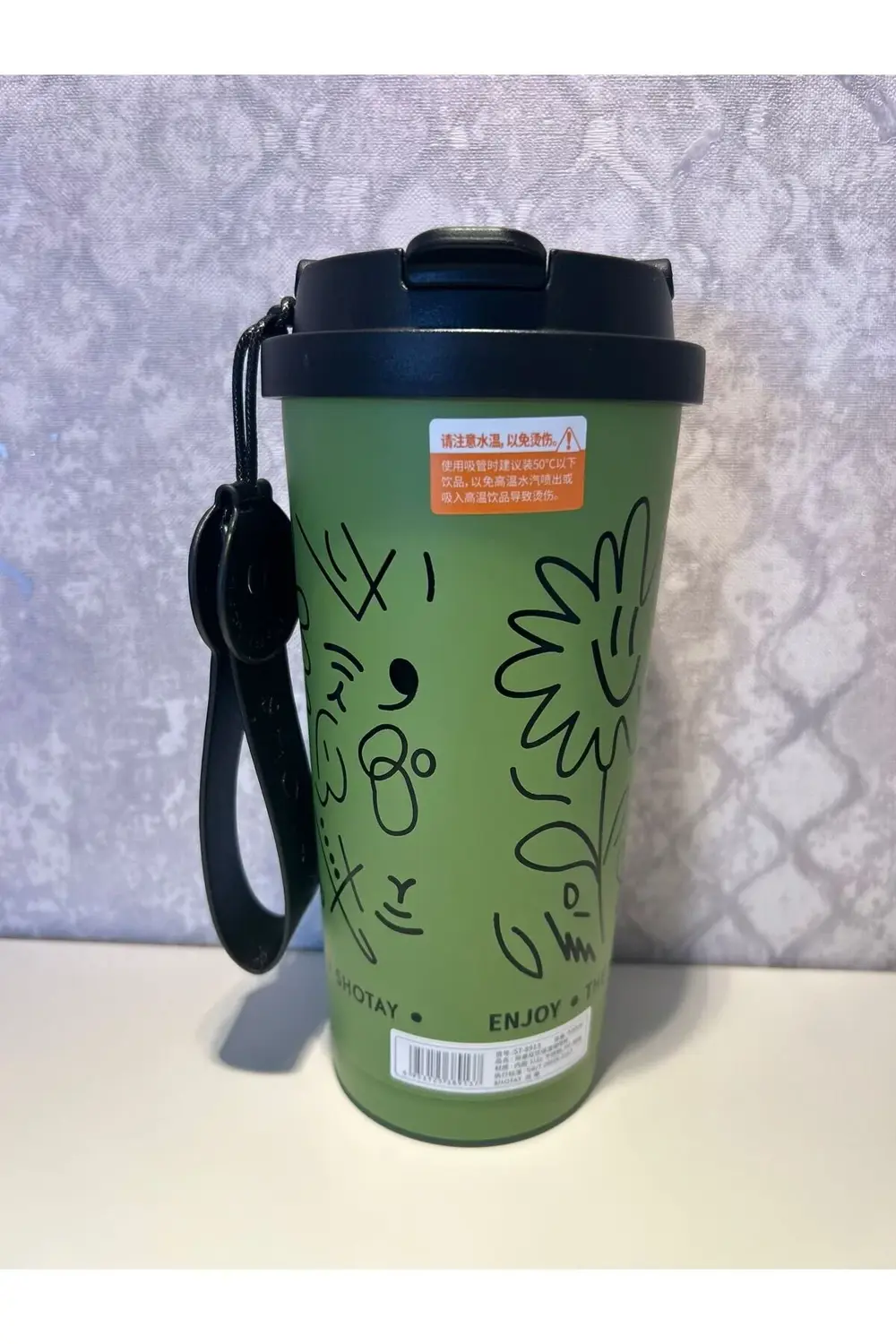 ÇİFT İÇİM 500ML ASKILI TERMOS HAKİ (ARABA-OFİS- KAMP-OKUL)