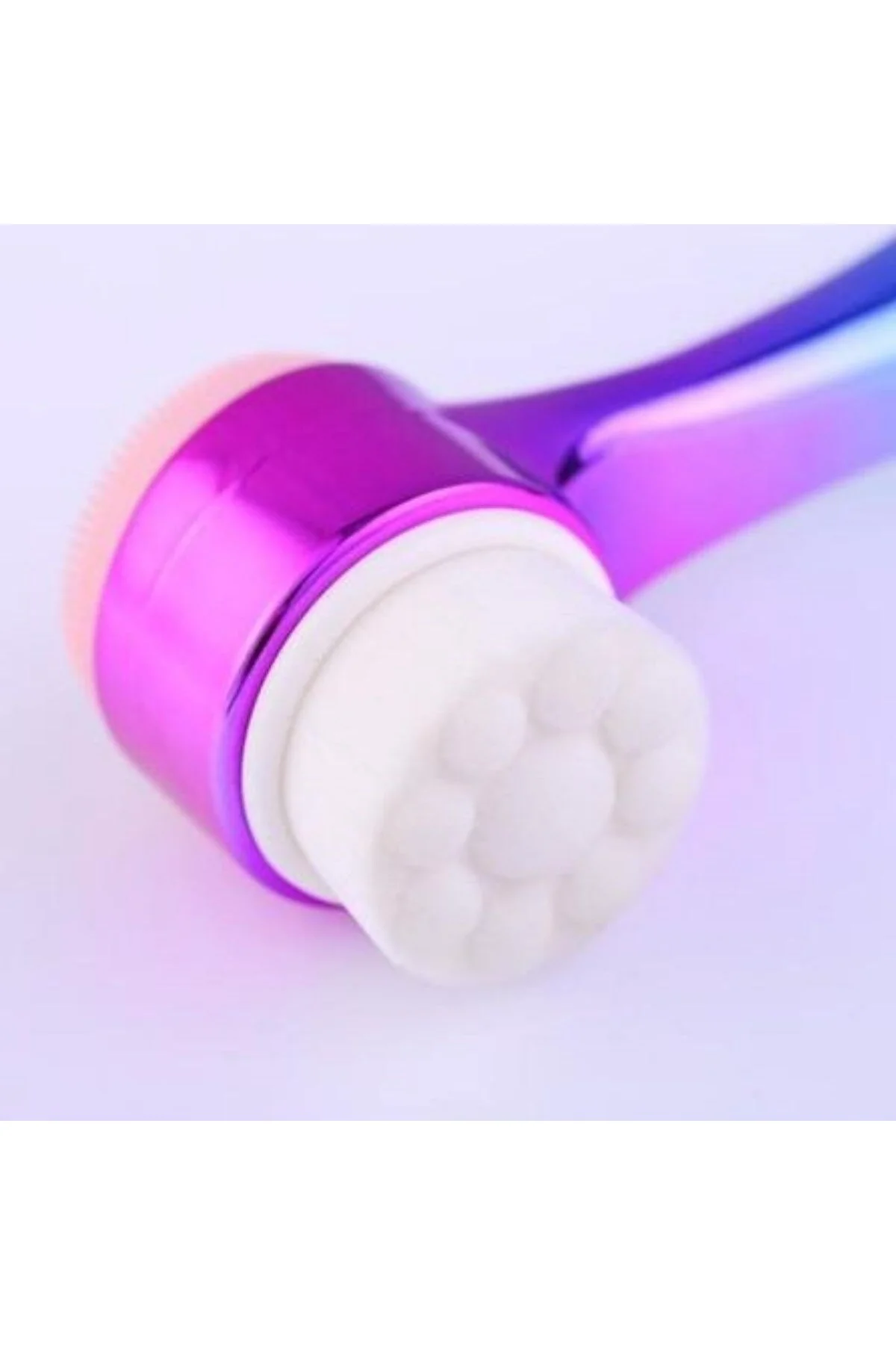 Çift İşlevli Renkli Cilt Yüz Temizleme Fırçası Peeling Masaj Etkili Gözenek Temizleyici Alet - Görsel 8