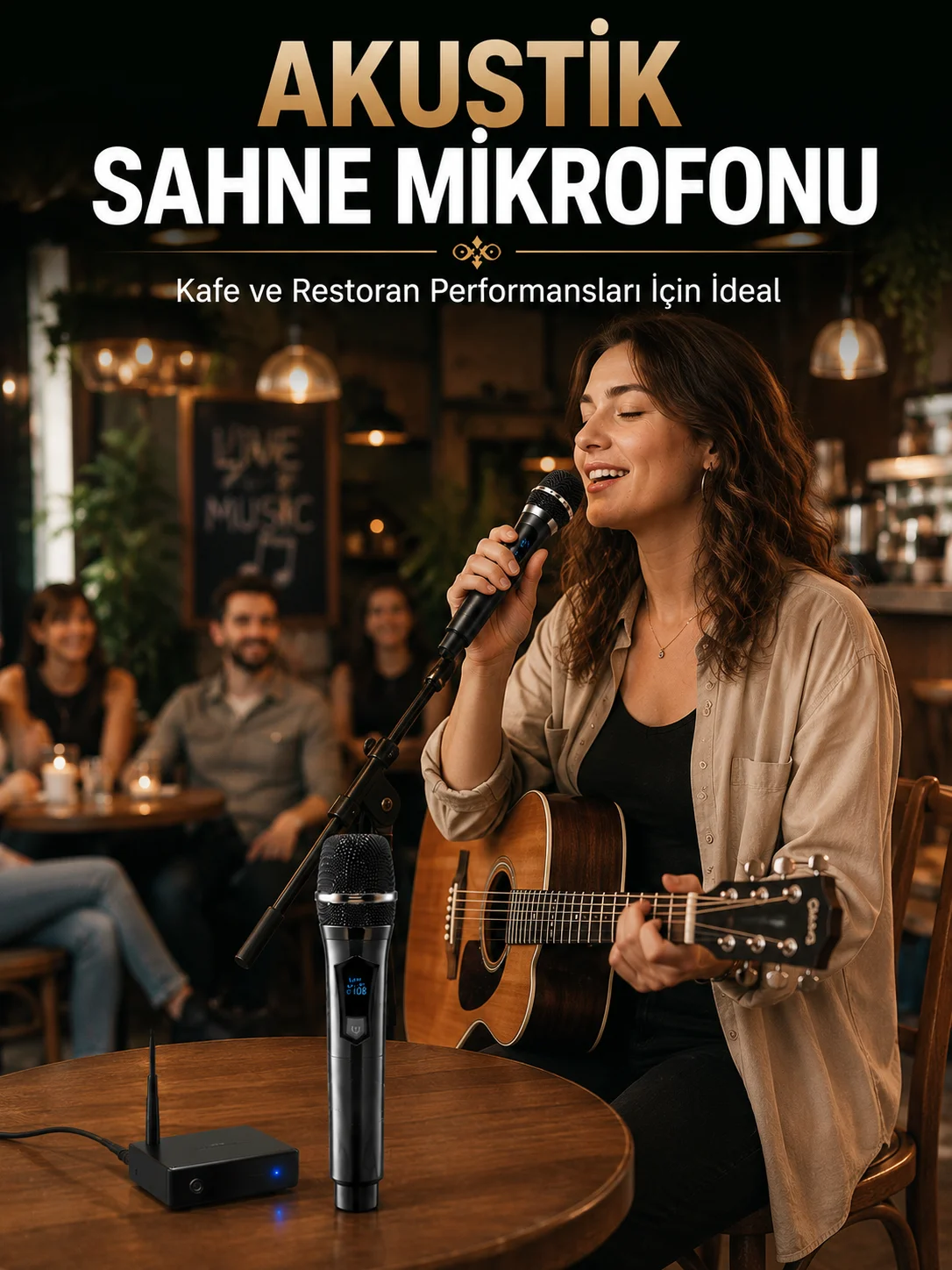 Çift Kablosuz El Mikrofonu Net Ses Kalitesi ve Dijital Gösterge Çift Kablosuz El Mikrofonu Net Ses Kalitesi ve Dijital Gösterge