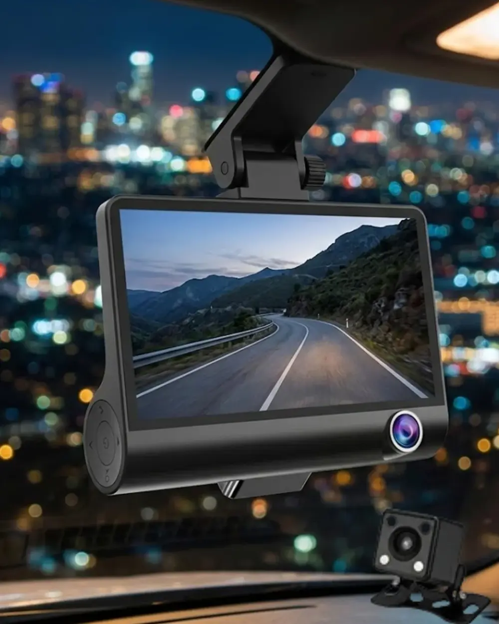 Çift Kameralı Araç İçi Kamera Full HD 1080P Gece Görüş ve Park Mo