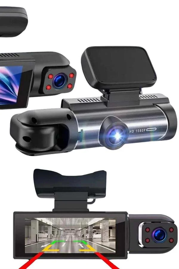 Çift Kameralı Araç Kamerası Ön ve Arka 1296P G-Sensor ile Tam Koruma