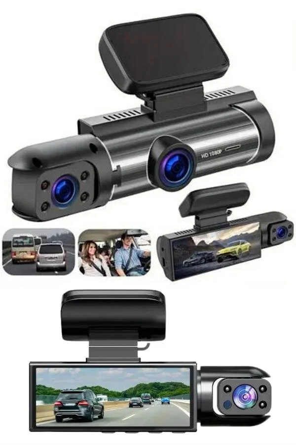 Çift Kameralı Araç Kamerası Ön ve Arka 1296P G-Sensor ile Tam Koruma