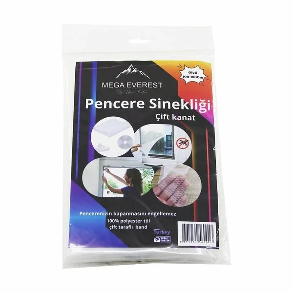 Çift Kanat Tül Pencere Sineklik 100x150cm - 5mt Bant Bx40 Fiyatı, Yorumları ve Özellikleri