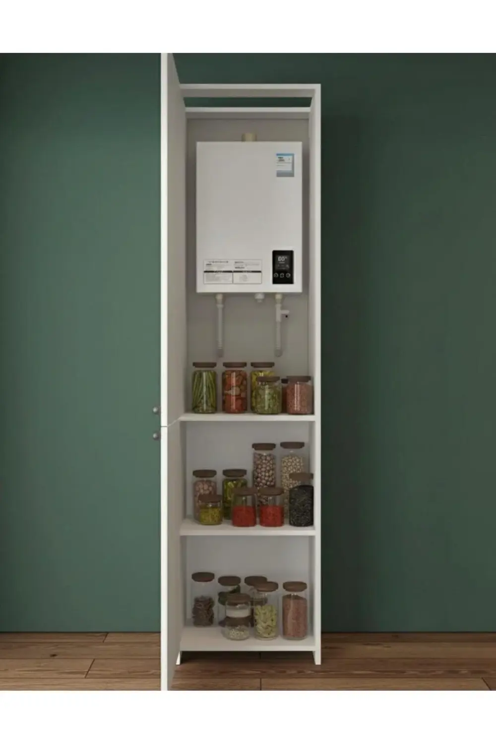 ÇİFT KAPAKLI KOMBİ DOLABI