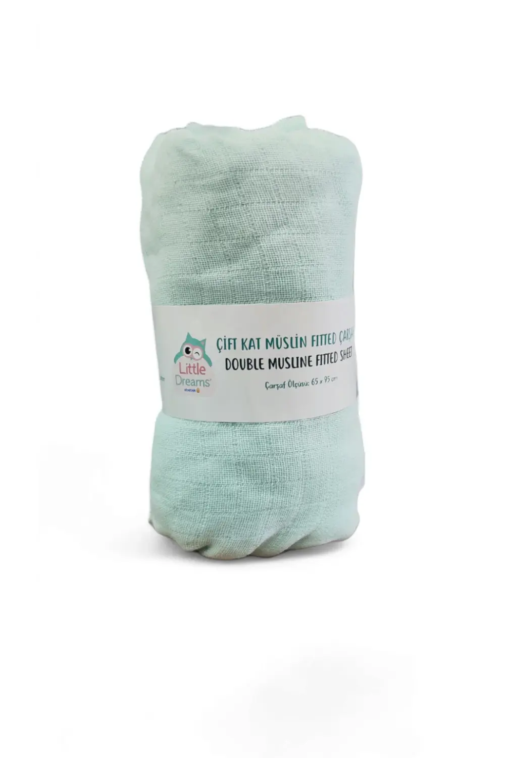 Çift Kat Bebek Müslin Kumaş Fitted Çarşaf 65x95