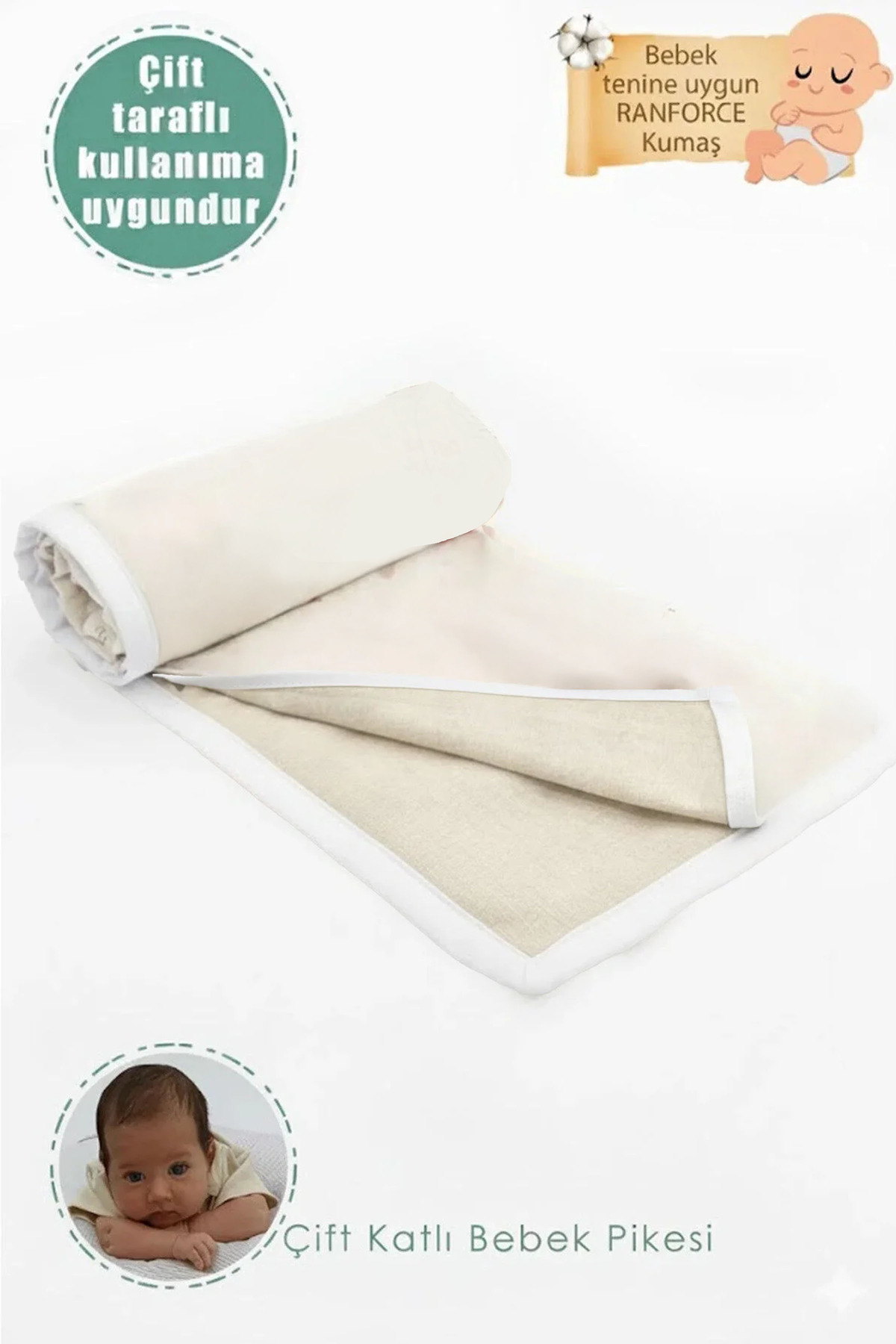 Çift Kat Bebek Pikesi, Yenidoğan Için Kundak Battaniye, Gökkuşağı