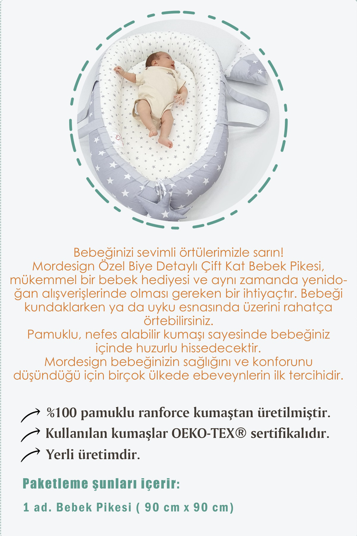 Çift Kat Bebek Pikesi, Yenidoğan Için Kundak Battaniye, Animal Se