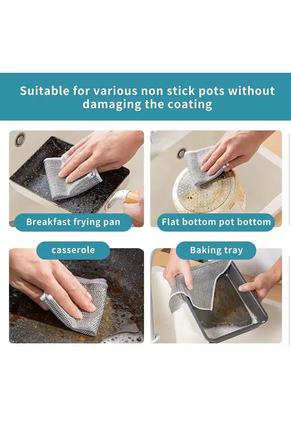 Çift Kat Ovma Teli - Hijyenik Bulaşık Teli - Çift Kat Bulaşık Tel