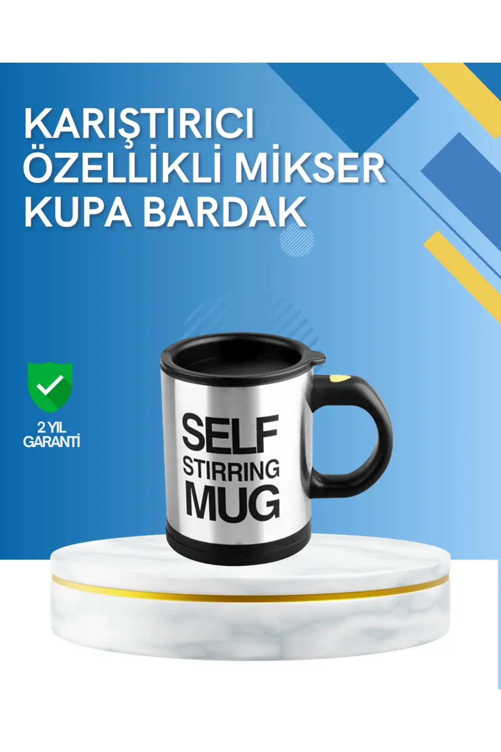 Çift Katmanlı Termos Özellikli Karıştırma Motorlu Kupa