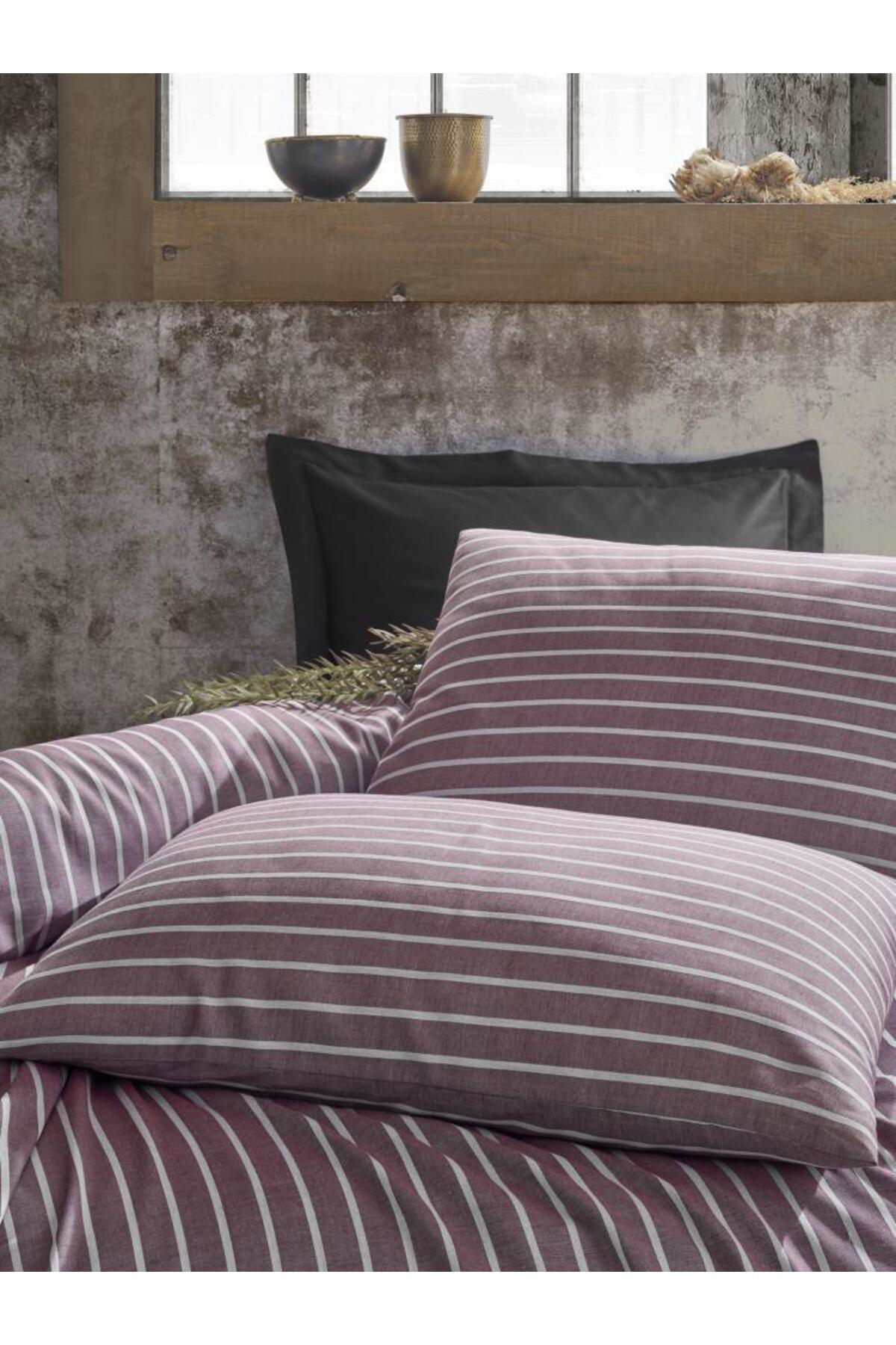 Bam's Çift Kişilik Bambu Saten Nevresim Takımı Bordo