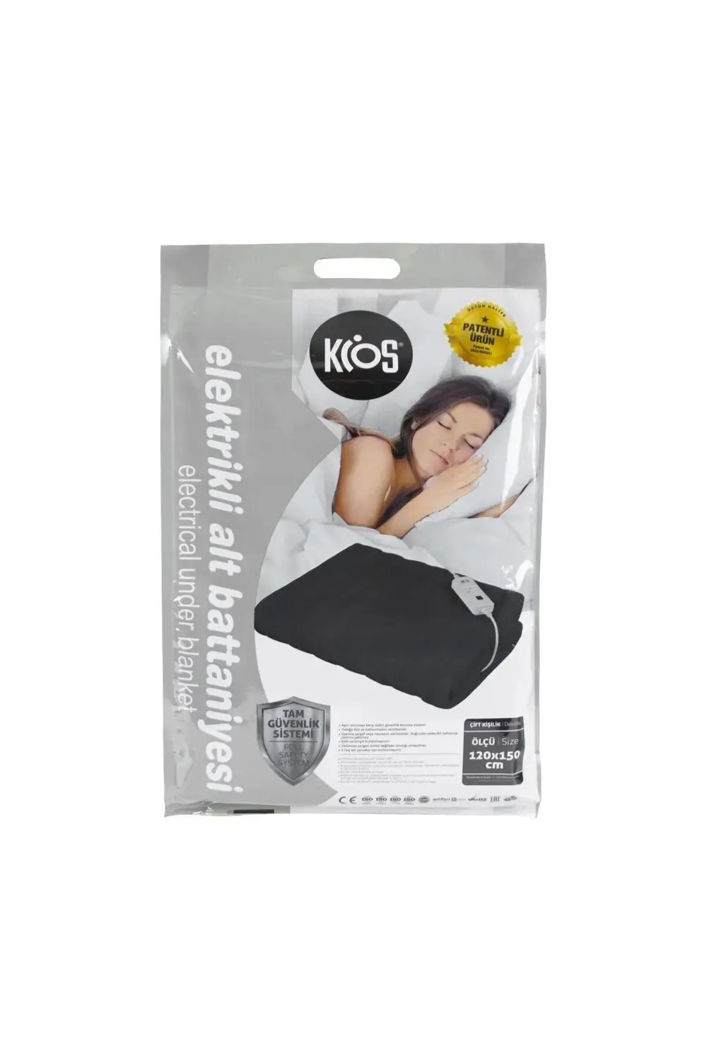 Çift Kişilik Kios Elektrikli Battaniye 120x150 cm