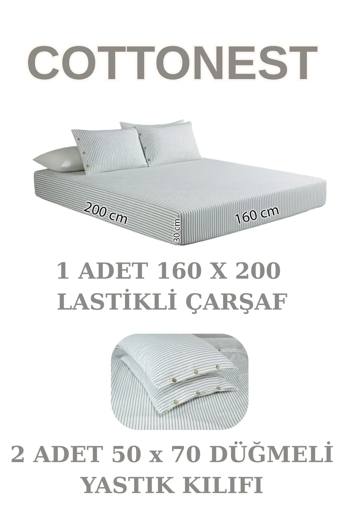 Çİft Kişilik Lastikli Çarşaf Seti Düğme Detaylı |Çeyizlik| Hediye Çİft Kişilik Lastikli Çarşaf Seti Düğme Detaylı |Çeyizlik| Hediye