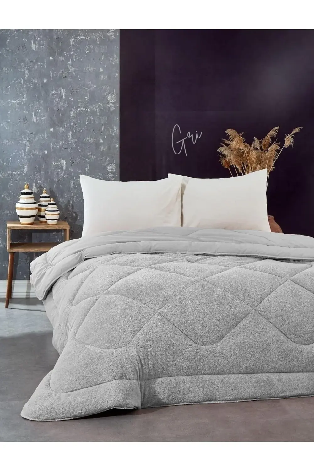 Çift Kişilik Lüx Pudra Çift Taraflı Wellsoft Yorgan 195 X 215 Cm