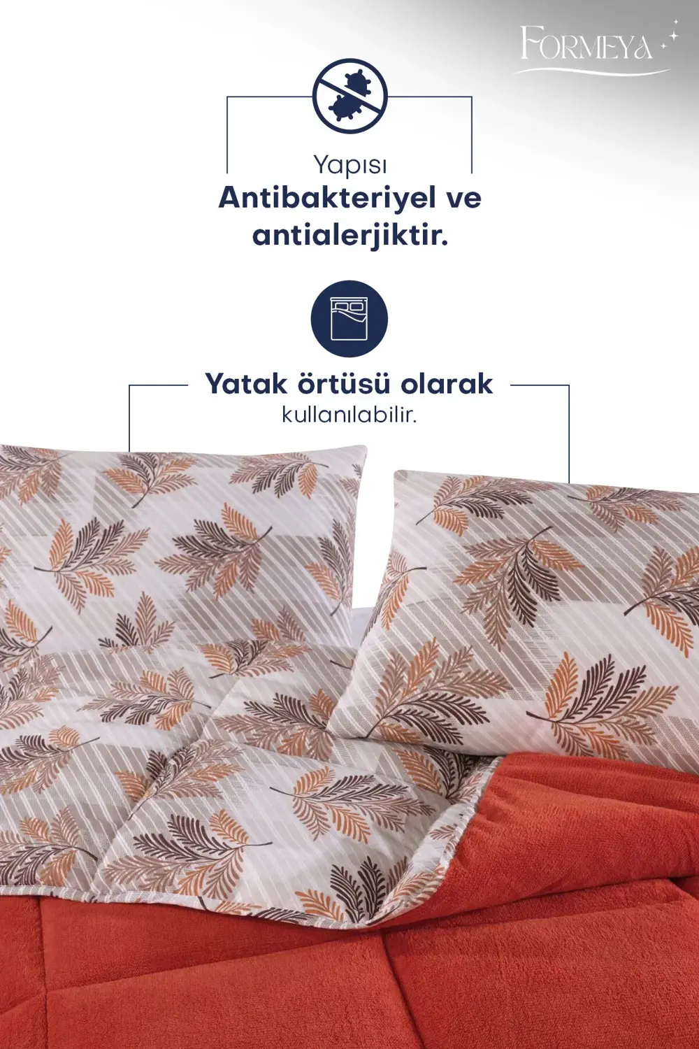 Çift Kişilik Lüx Wellsoft Yorgan Çift Taraflı Yastık Kılıflı 195x