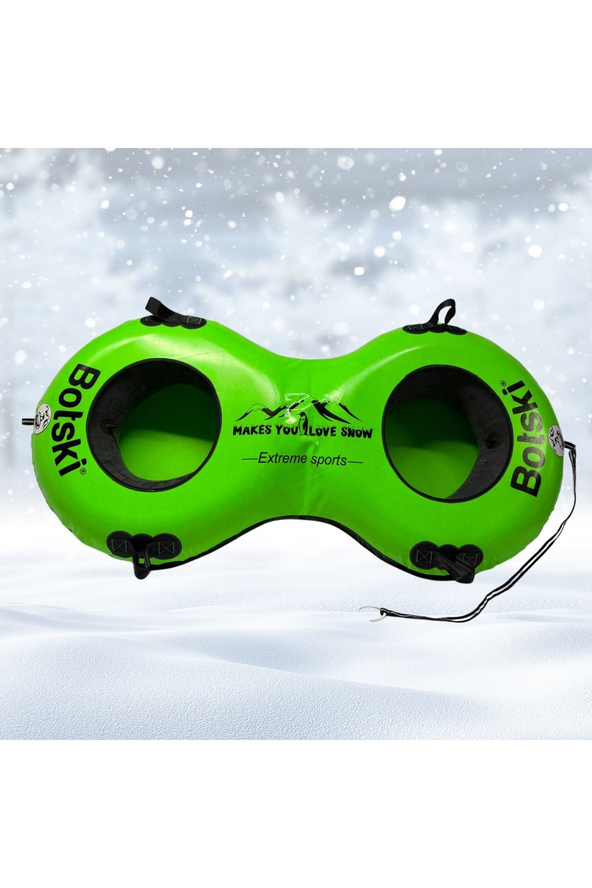 Çift Kişilik Neon Şişme Kar Botu & Kar Kızağı