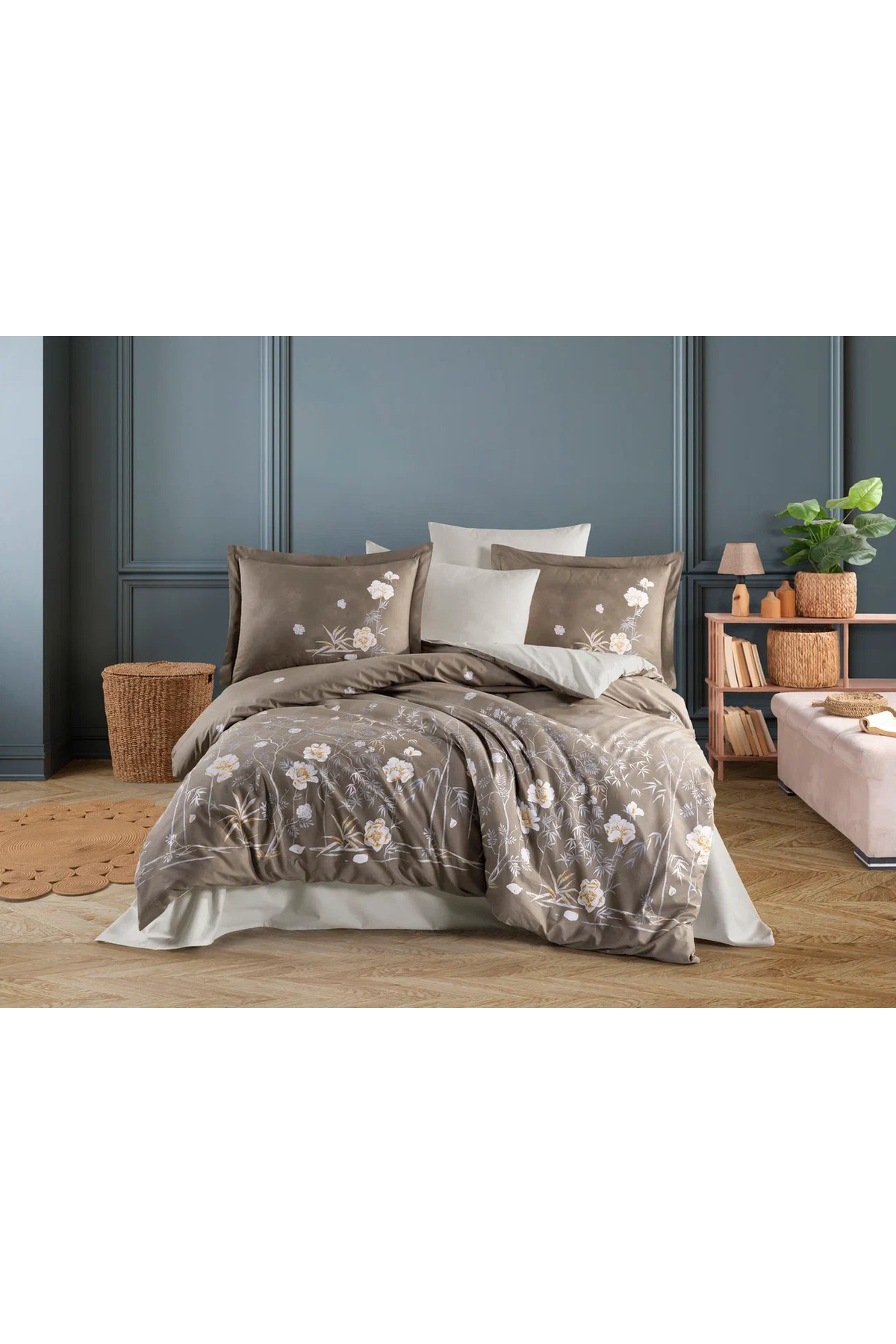 Çift Kişilik Poplin Nev Parlin Cappuccino