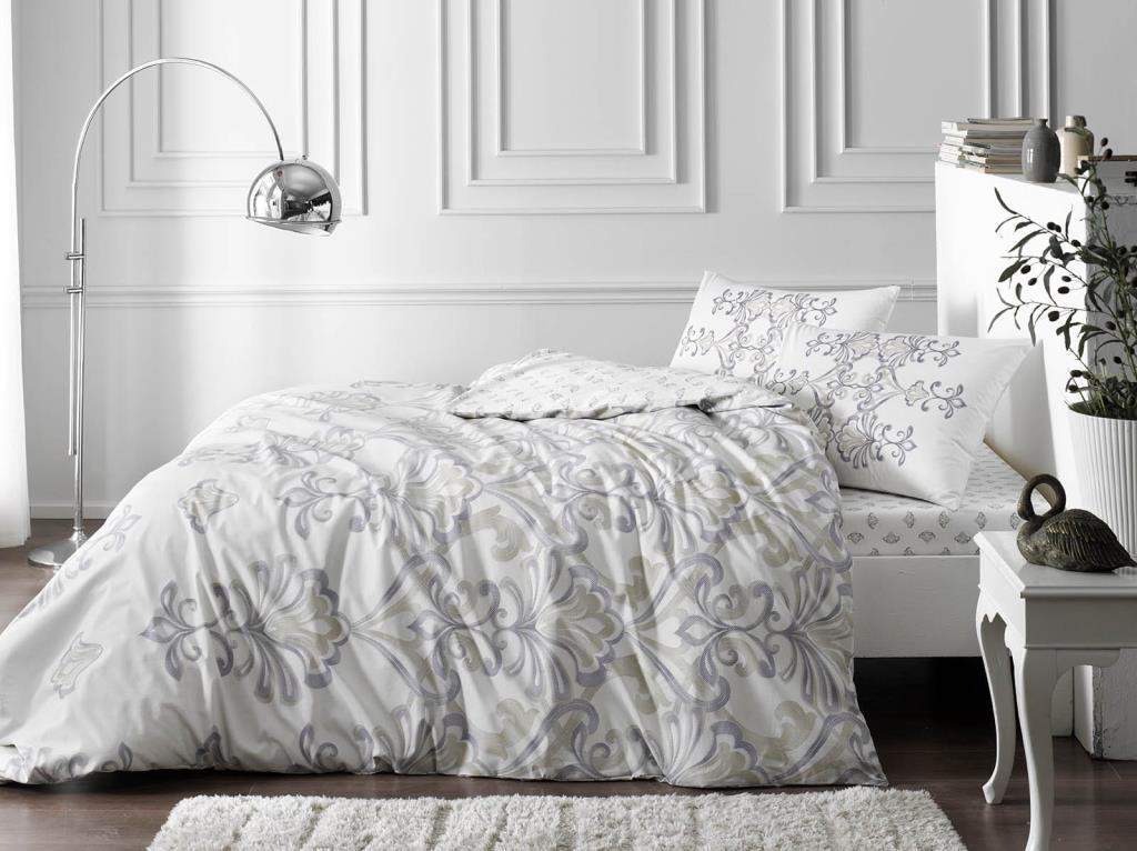 Çift Kişilik Ranforce Nevresim Takımı Liles Kahve Çift Kişilik Ranforce Nevresim Takımı Liles Kahve