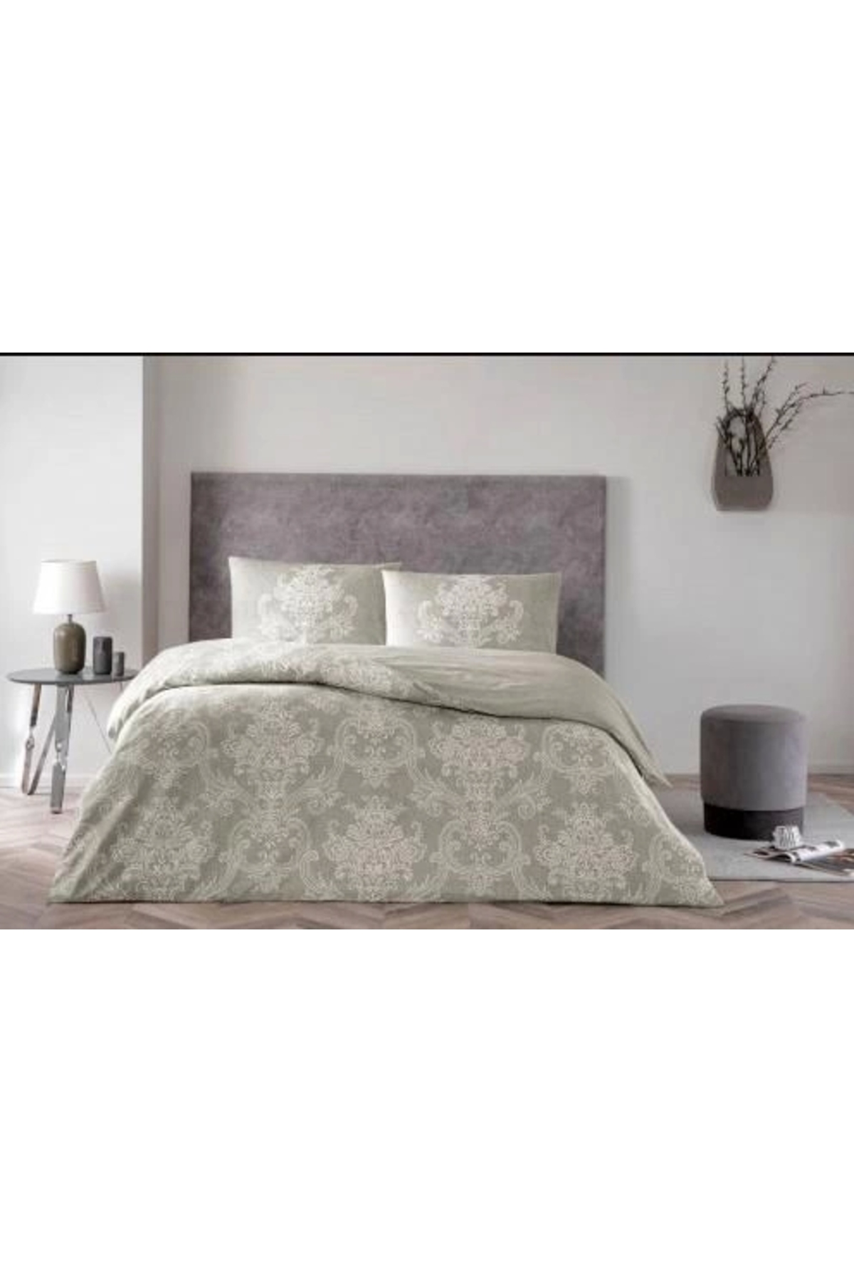 Nezade Store Çift Kişilik Ranforce Nevresim Takımı Chevy Gri