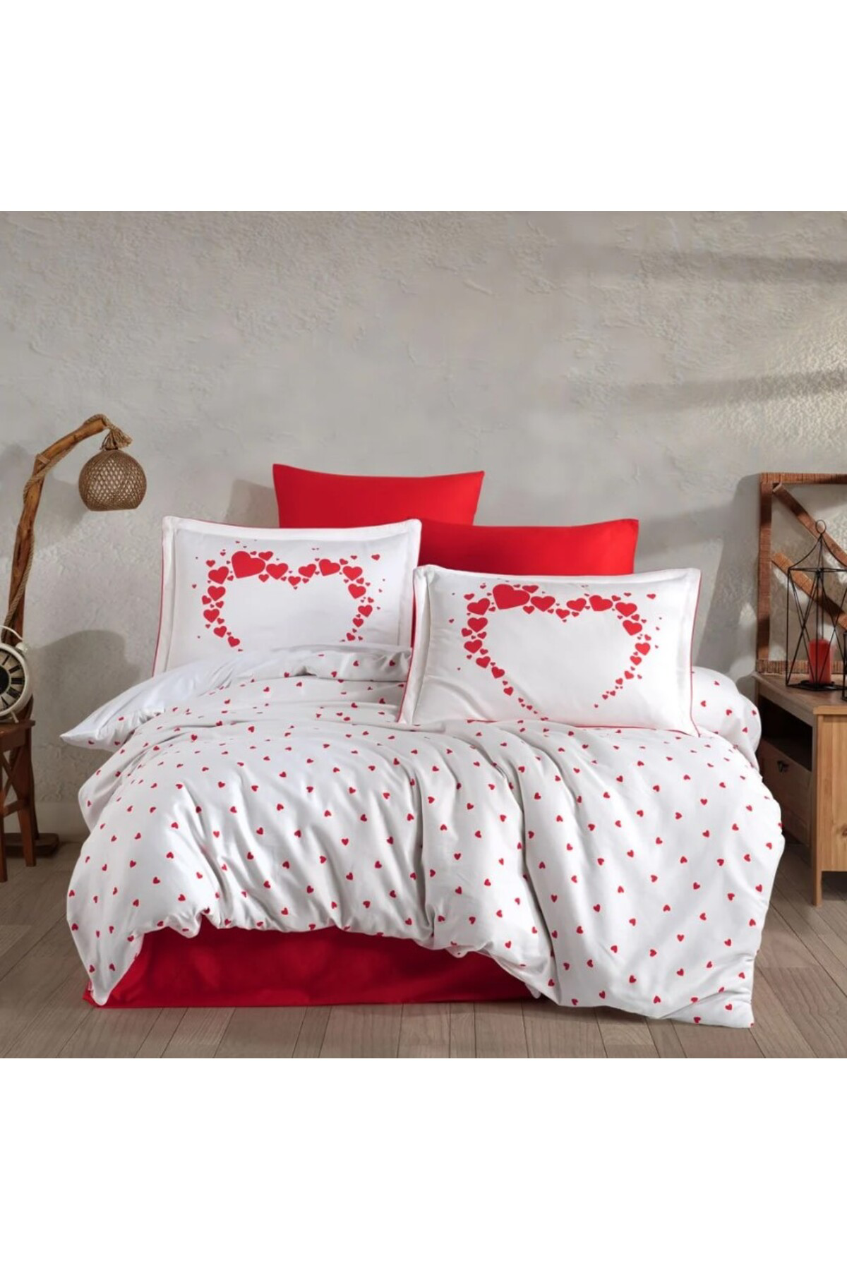 Lisinya Çift Kişilik Saten Nev Amore Beyaz