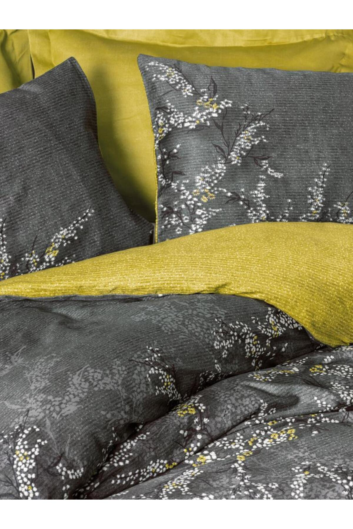 Angoravi Çift Kişilik Saten Nev Takımı Libby Yeşil