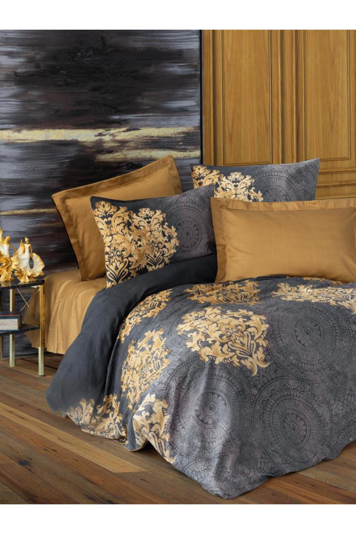 Angoravi Çift Kişilik Saten Nev Takımı Jadira Bej