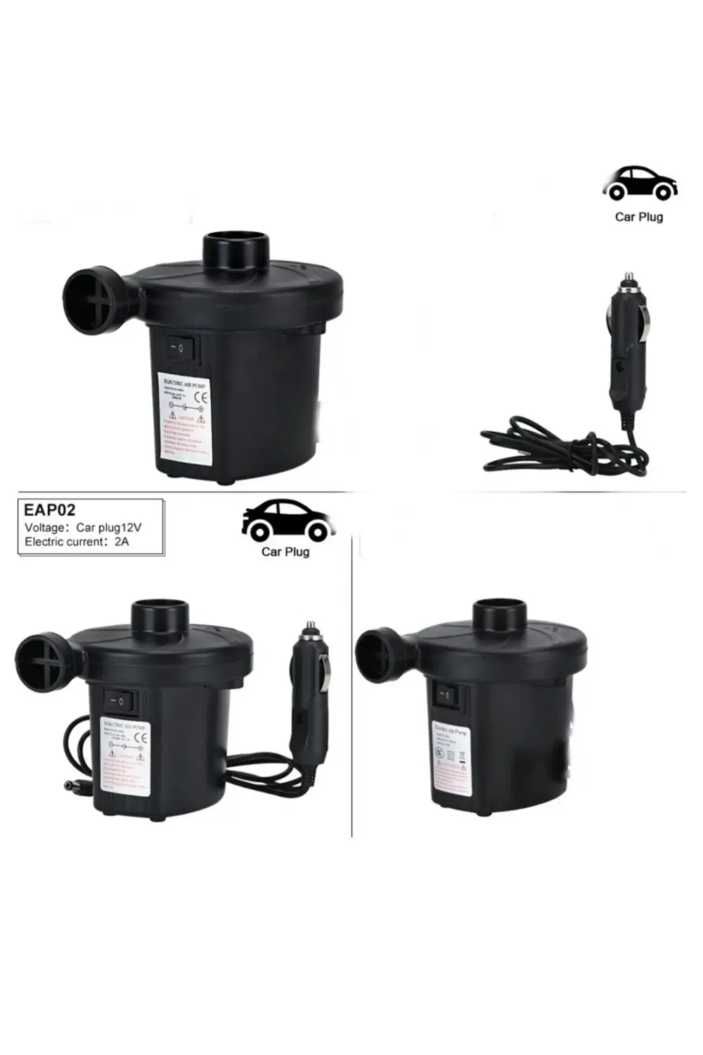 Çift Kişilik Şişme Yatak Elektronik Otomatik Pompa Çakmaklık Giri