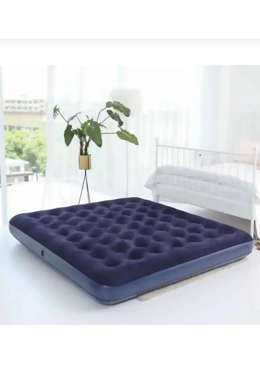 Çift Kişilik Şişme Yatak Elektronik Otomatik Pompa Çakmaklık Giri