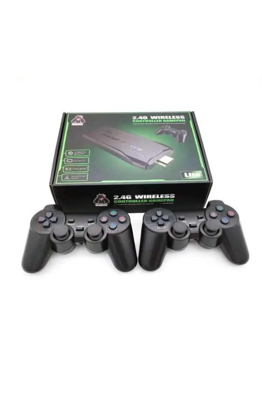 Çift Kollu 2.4g kablosuz Retro 4k Game stick 3500 oyun atari HD G