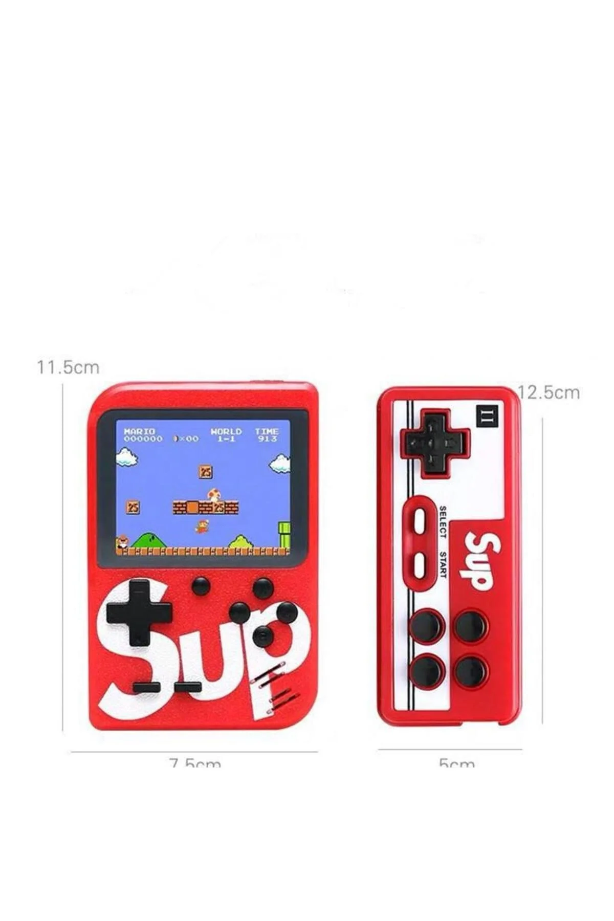 Çift kollu beyaz mini atari nostaljik oyunlu oyun konsolu bluetooth yok - Elektronik
