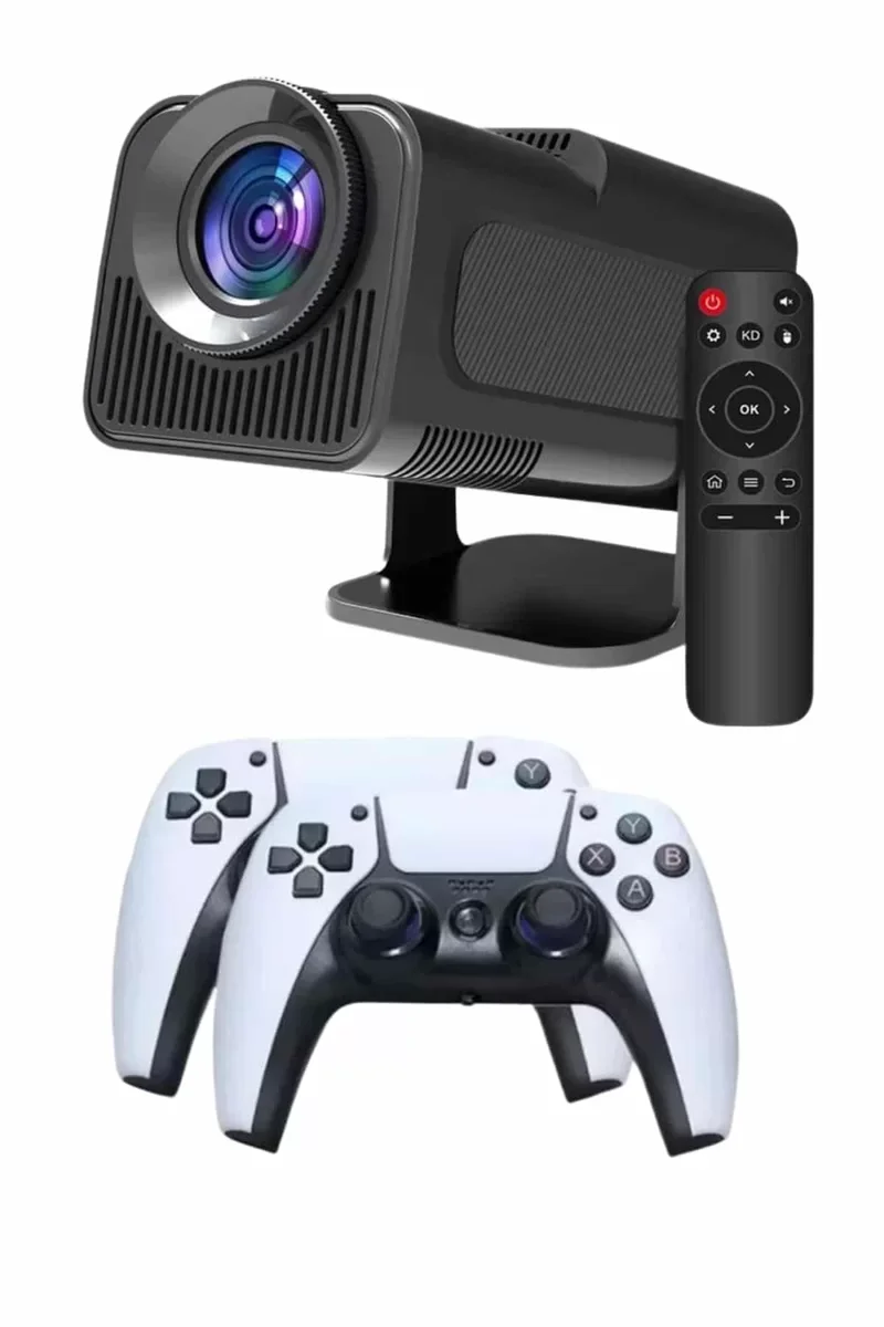 Çift Kollu Game Box Projeksiyon Cihazı - Android TV Dahili Hoparlör ile Yeni Nesil Eğlence