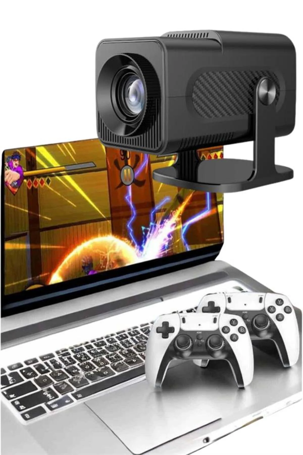 Çift Kollu Game Box Projeksiyon Cihazı Kumandalı Android Tv Dahil