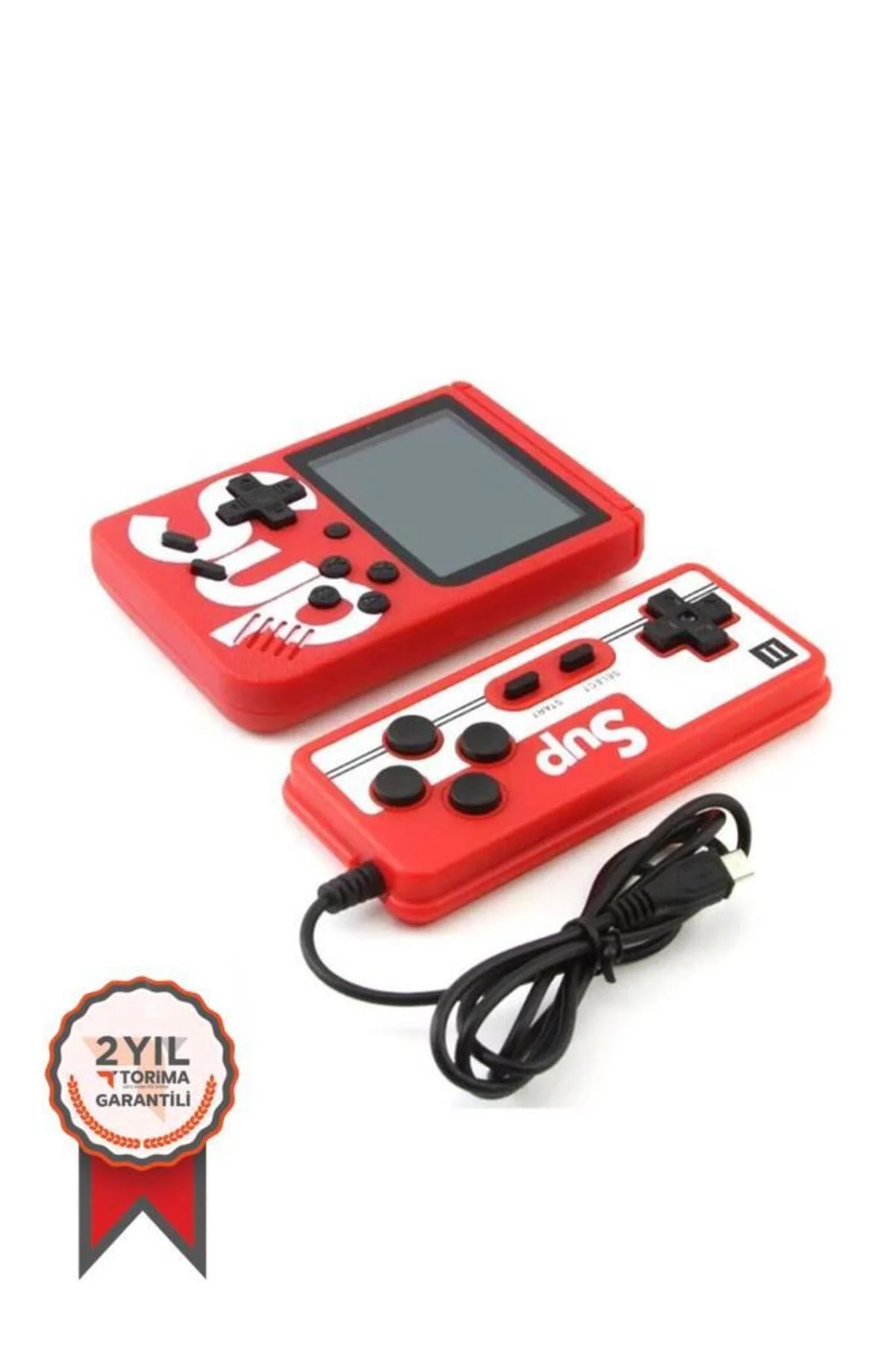 Çift kollu mini atari oyun konsolu kırmızı renk bluetooth özelliği yok - Elektronik