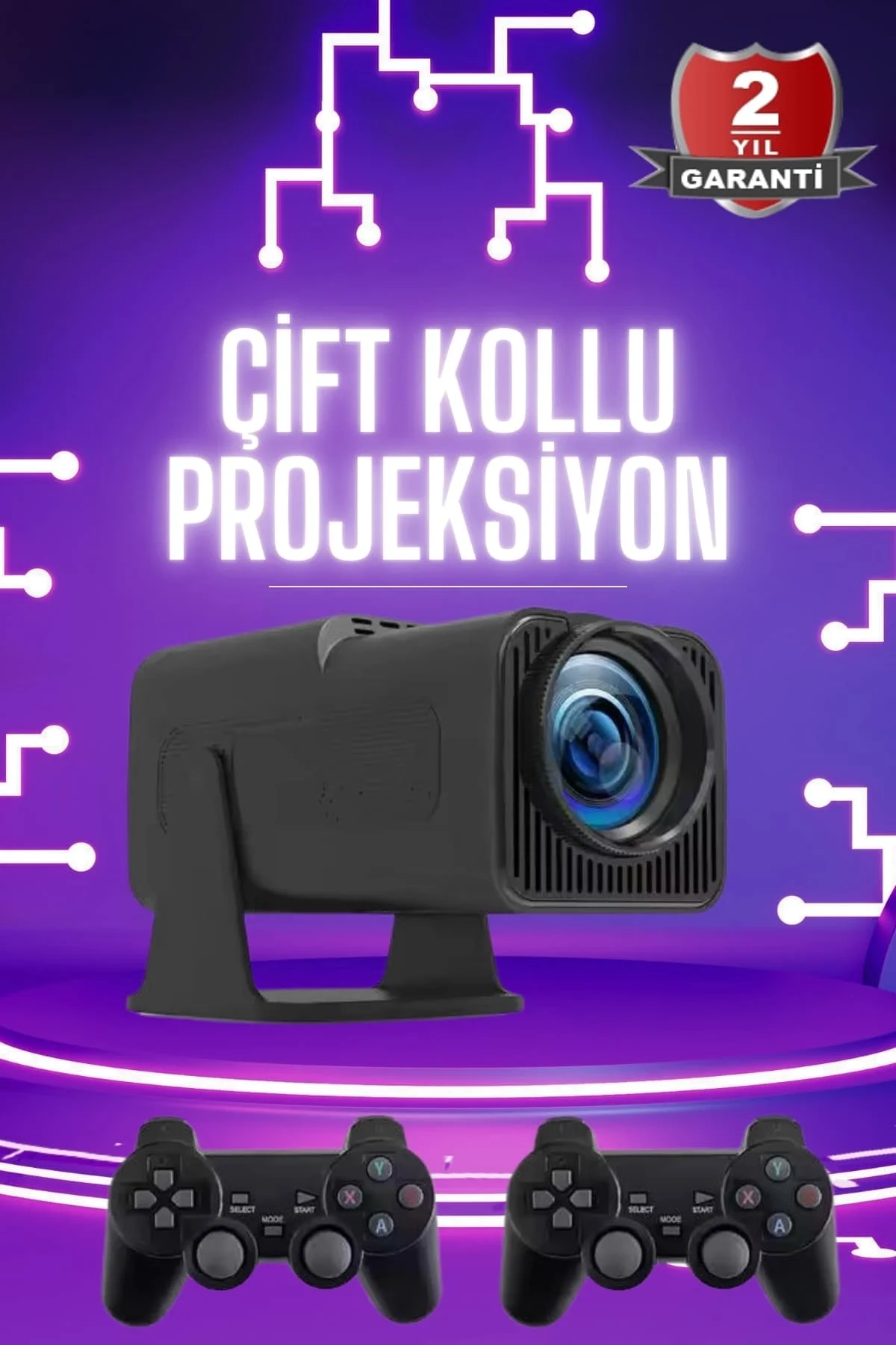 Çift Kollu Projeksiyon Taşınabilir Game Projektör Full Hd 1080P 4k Projeksiyon Gamepad Fiyatı, Yorumları ve Özellikleri