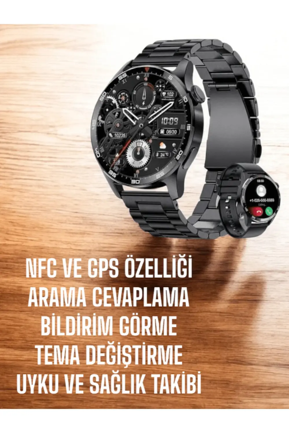 Çift Kordonlu Yüksek Çözünürlüklü Akıllı Saat Uyku İzleyici & Spo