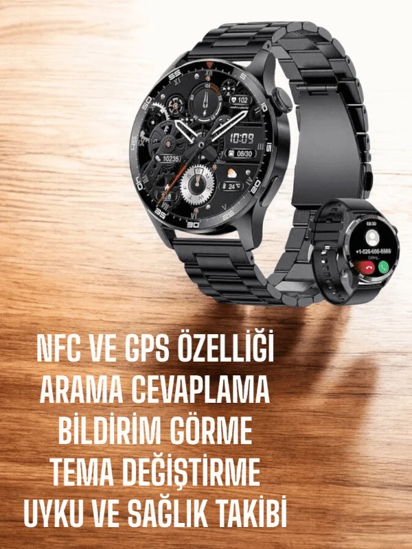 Çift Kordonlu Yüksek Çözünürlüklü Akıllı Saat Uyku İzleyici & Spor Modları