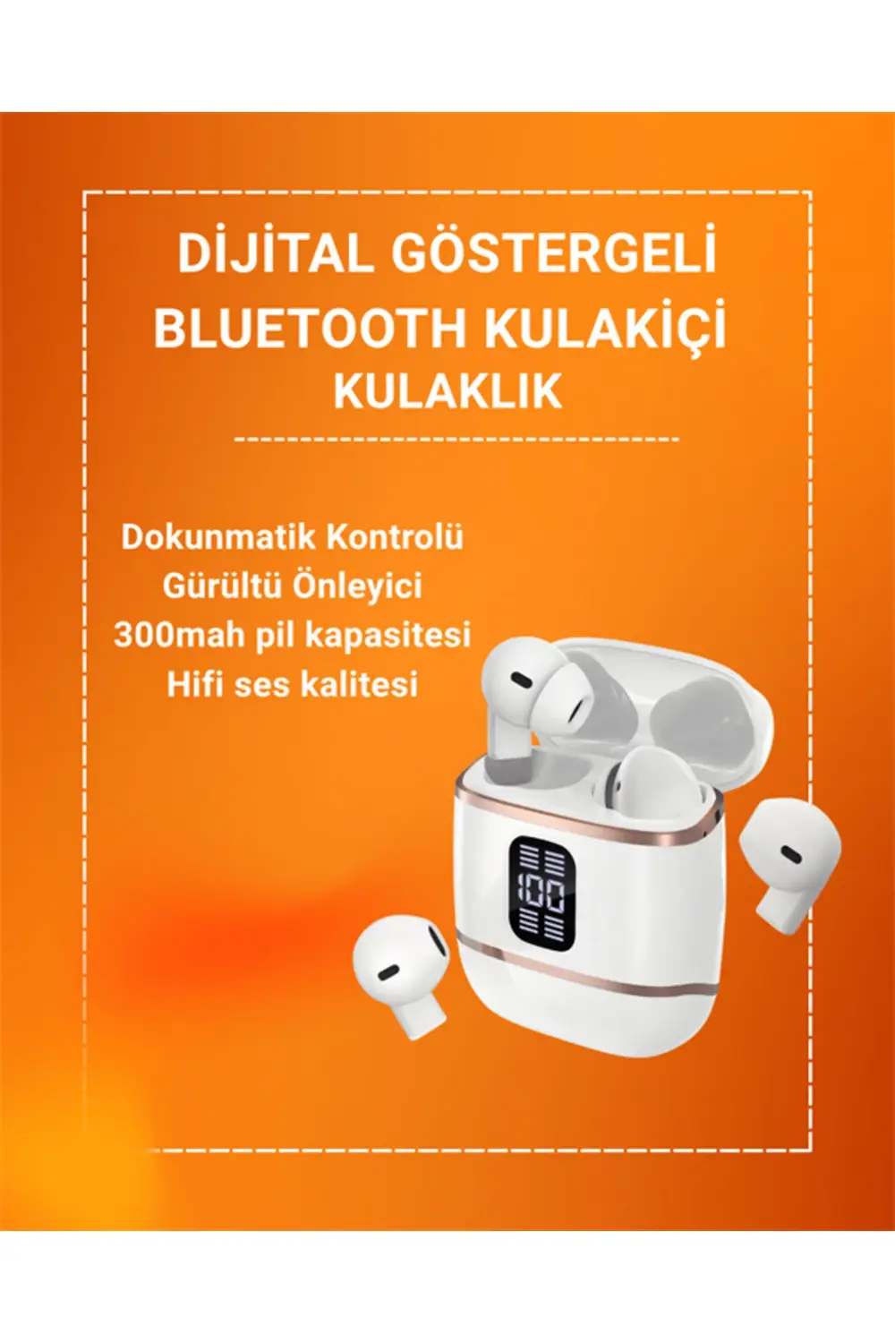 Çift Kulaklıklı Bluetooth Kulaklık – 4 Adet, ANC-ENC, Şarj Kutulu